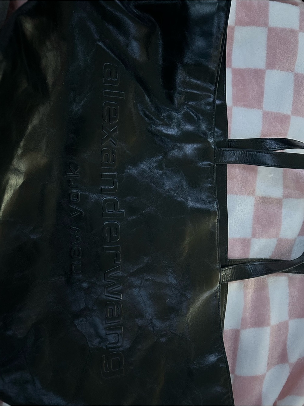 Alexander Wang Black Embossed Logo Tote
